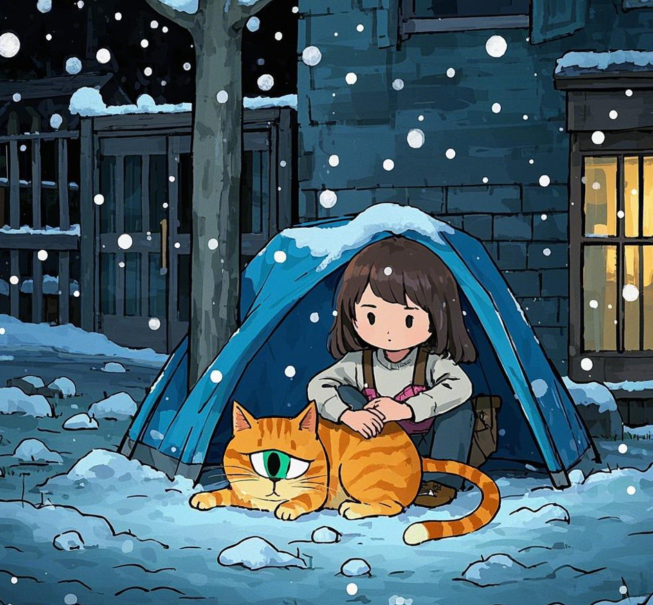 Orphaned Girl & Her Rescue Cat: A 10-Year Survival Story 